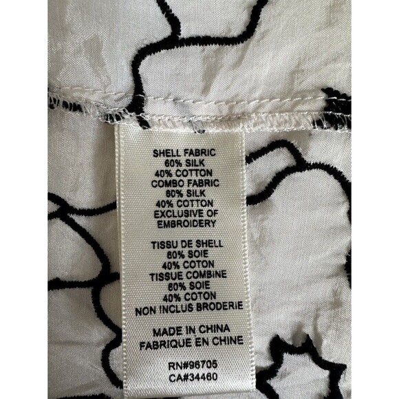 🔥HP🔥NWT Rebecca Taylor Floral Embroidered Sleeveless Silk Blend Sleeveless Top - Picture 7 of 10